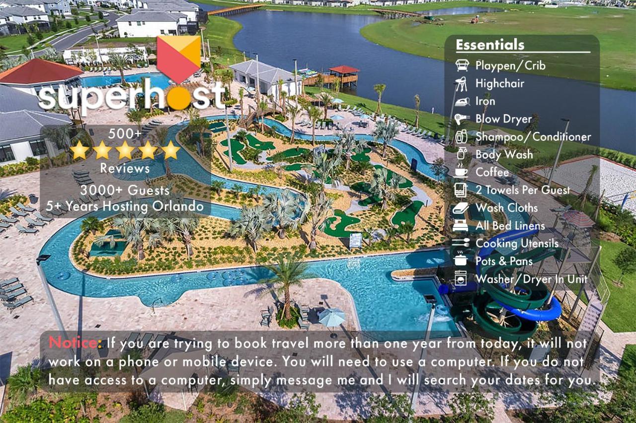 C - New 4 Bedroom Home - 5 Miles To Disney - Free Water Park - Private Pool Kissimmee Exteriör bild